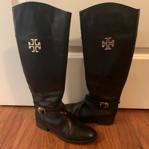 Tory Burch Everly Leather Riding Boots